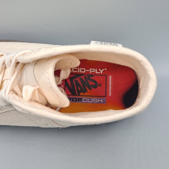 New Vans x Quasi Skateboards Gilbert Crockett High Decon Cream Canvas Brown Mens - Picture 7 of 11